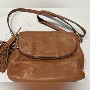 Michael kors folder over pebbled leather handbag